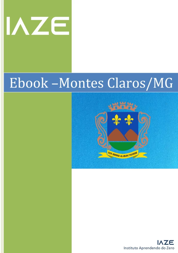 Capa ebook de questões do IAZE para o concurso municipal de Montes Claros/MG